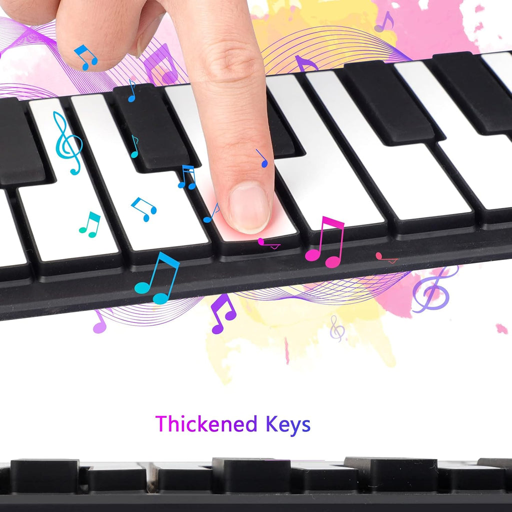Electronic Piano Keyboard 49 Keys, Portable Piano Keyboard with Speaker, Roll Up Piano for Beginners and Kids