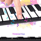 Electronic Piano Keyboard 49 Keys, Portable Piano Keyboard with Speaker, Roll Up Piano for Beginners and Kids
