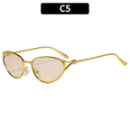 Elegant Cat-Eye Sunglasses with Premium Metal Accents