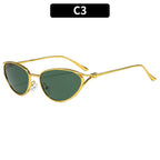 Elegant Cat-Eye Sunglasses with Premium Metal Accents
