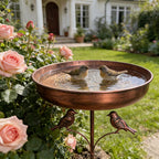 Elegant Garden Bird Bath with Adjustable Stand