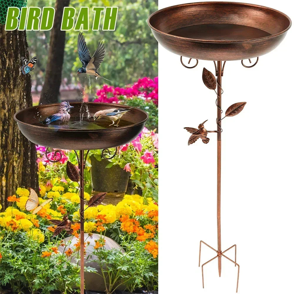 Elegant Garden Bird Bath with Adjustable Stand