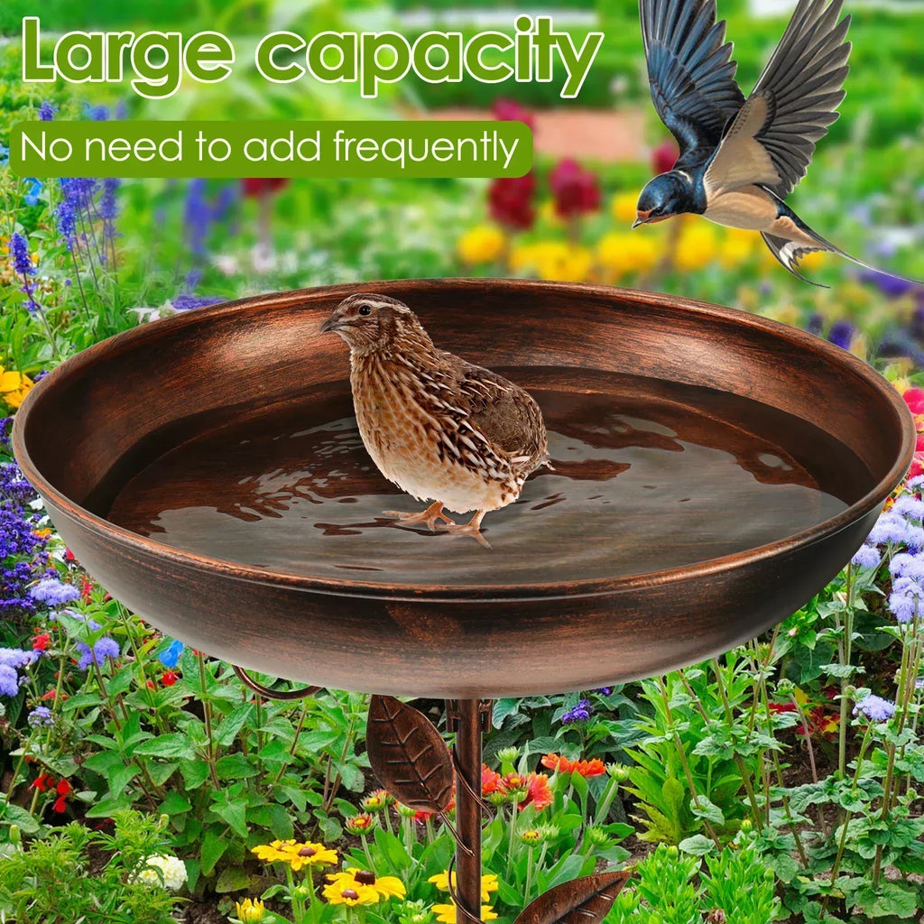 Elegant Garden Bird Bath with Adjustable Stand