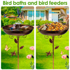 Elegant Garden Bird Bath with Adjustable Stand