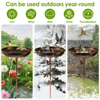Elegant Garden Bird Bath with Adjustable Stand