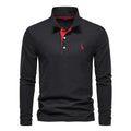 Embroidered Long Sleeve Polo