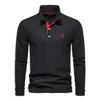 Embroidered Long Sleeve Polo