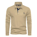 Embroidered Long Sleeve Polo