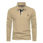 Embroidered Long Sleeve Polo