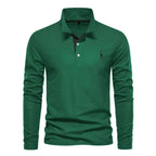 Embroidered Long Sleeve Polo