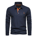 Embroidered Long Sleeve Polo