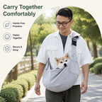 Ergonomic hands-free crossbody pet sling carrier (fits pets up to 6.5 kg)