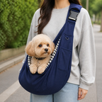 Ergonomic hands-free crossbody pet sling carrier (fits pets up to 6.5 kg)