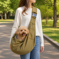 Ergonomic hands-free crossbody pet sling carrier (fits pets up to 6.5 kg)