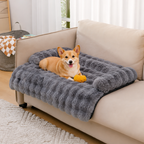 Fluffy Plush Washable Bolster Bed