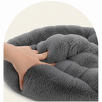 Fluffy Plush Washable Bolster Bed
