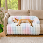 Fluffy Plush Washable Bolster Bed