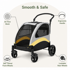 Foldable 4-Wheel Breathable Mesh Travel Stroller