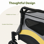 Foldable 4-Wheel Breathable Mesh Travel Stroller