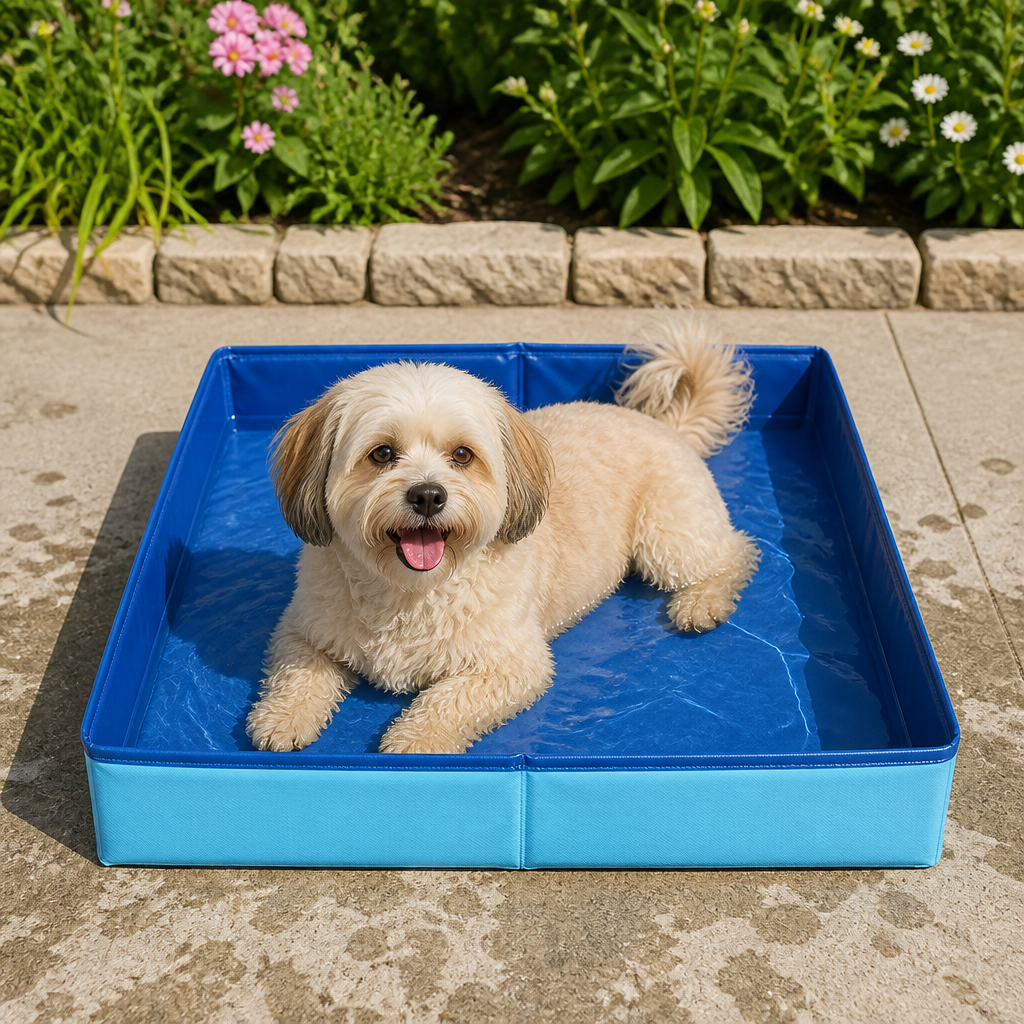 Foldable Pet Paddling Pool (Anti-Slip PVC Base)