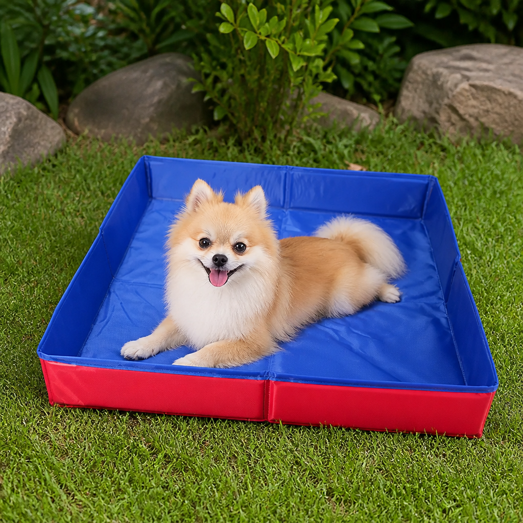 Foldable Pet Paddling Pool (Anti-Slip PVC Base)