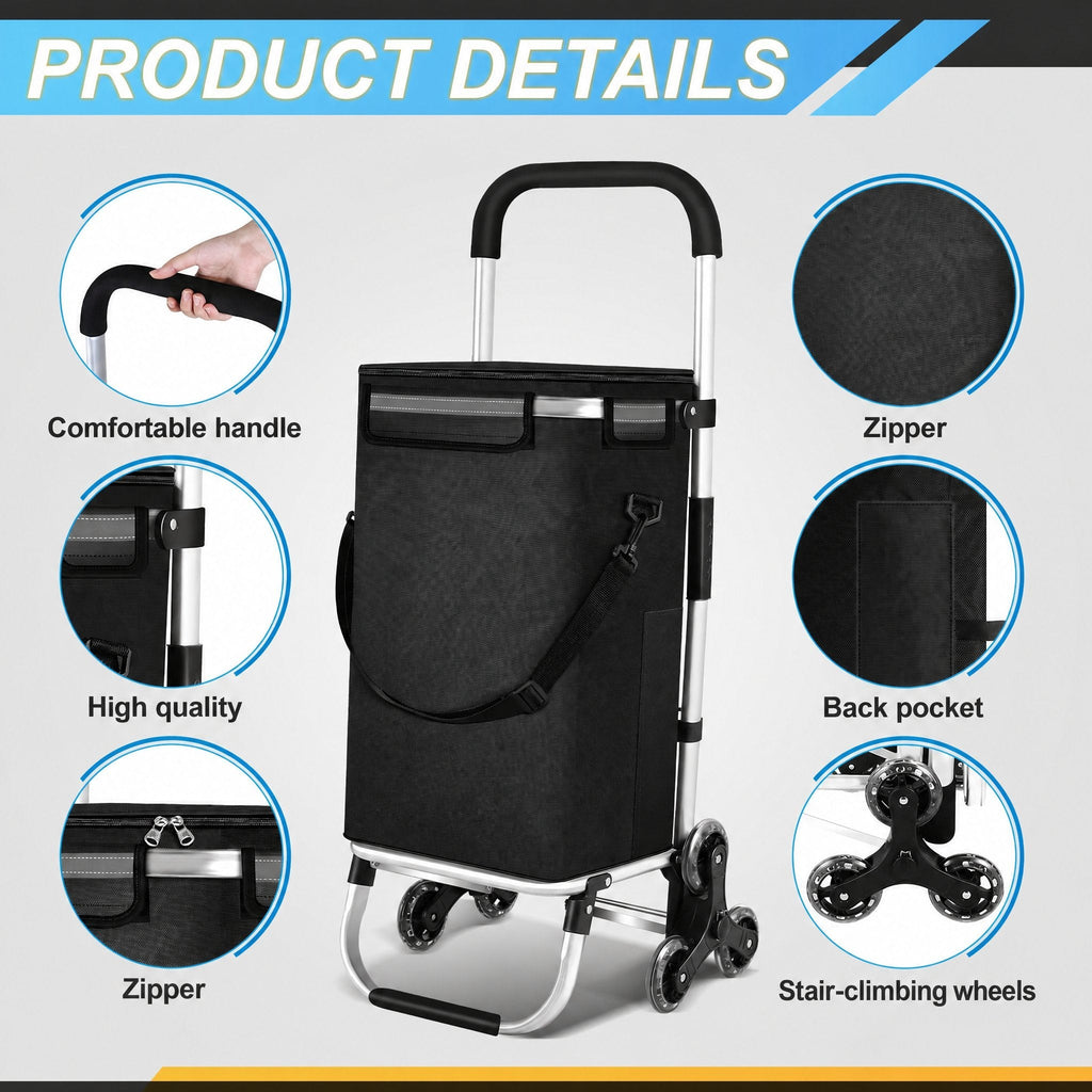 Folding 40 L Shopping Trolley
