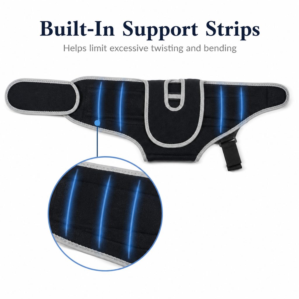 Full-length breathable & adjustable dog back support vest
