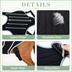 Full-length breathable & adjustable dog back support vest