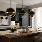Geometric Pendant Light with Adjustable Sphere Bauhaus Modern Kitchen