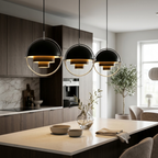 Geometric Pendant Light with Adjustable Sphere Bauhaus Modern Kitchen
