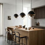 Geometric Pendant Light with Adjustable Sphere Bauhaus Modern Kitchen