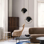 Geometric Pendant Light with Adjustable Sphere Bauhaus Modern Kitchen