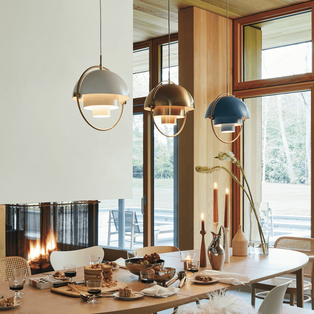 Geometric Pendant Light with Adjustable Sphere Bauhaus Modern Kitchen