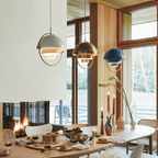 Geometric Pendant Light with Adjustable Sphere Bauhaus Modern Kitchen