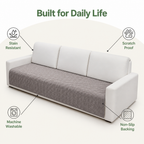 Geometric Scratch & Stain-Resistant Sofa Cover (L-Shaped)