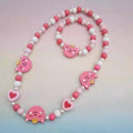 Girls' Wooden Animal Charm Necklace & Bracelet Set