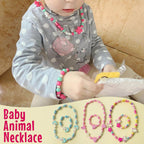 Girls' Wooden Animal Charm Necklace & Bracelet Set
