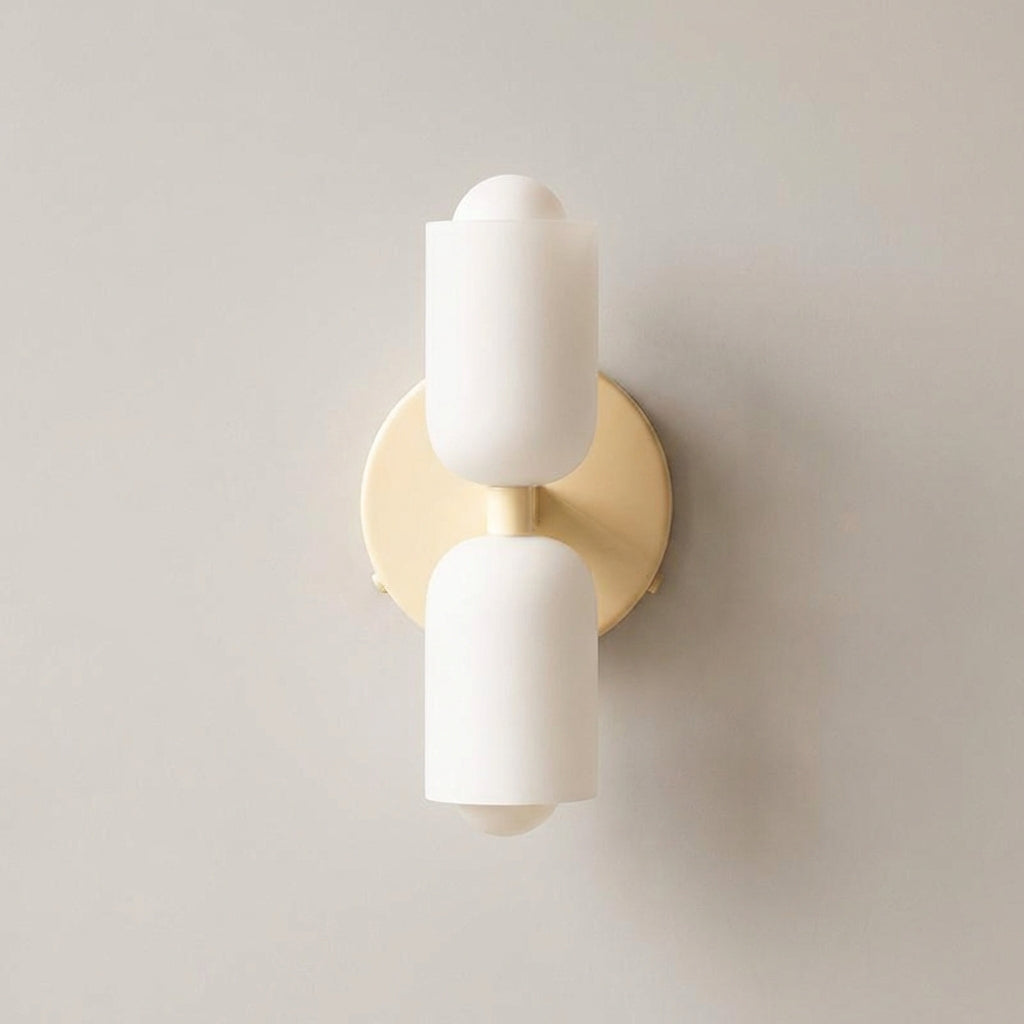 Glass Elements and Metal Wall Light with Dual Up-Down Lighting Nordic Style