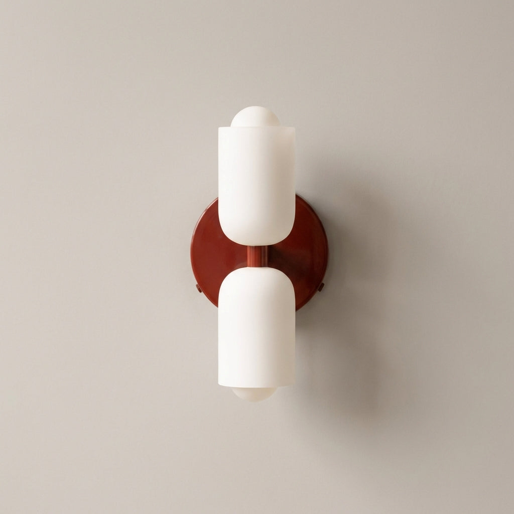 Glass Elements and Metal Wall Light with Dual Up-Down Lighting Nordic Style