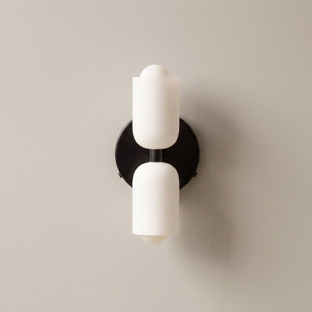 Glass Elements and Metal Wall Light with Dual Up-Down Lighting Nordic Style