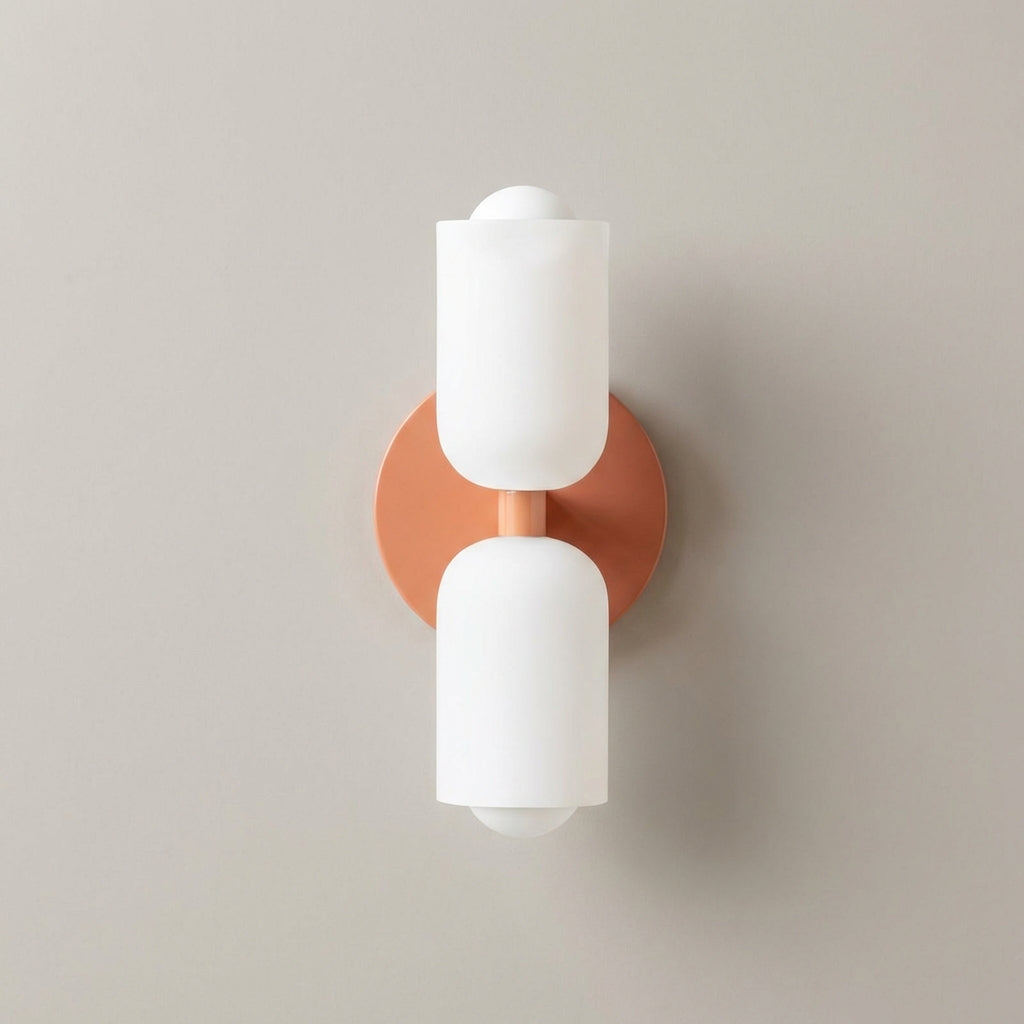 Glass Elements and Metal Wall Light with Dual Up-Down Lighting Nordic Style