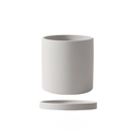 Matt Glazed Ceramic Plant Pot with Drainage Hole and Saucer