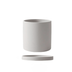 Matt Glazed Ceramic Plant Pot with Drainage Hole and Saucer