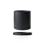 Matt Glazed Ceramic Plant Pot with Drainage Hole and Saucer