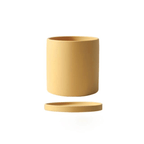 Matt Glazed Ceramic Plant Pot with Drainage Hole and Saucer