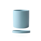 Matt Glazed Ceramic Plant Pot with Drainage Hole and Saucer