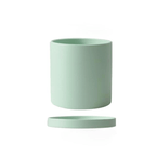Matt Glazed Ceramic Plant Pot with Drainage Hole and Saucer