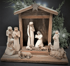 Handcrafted 20-Piece Christmas Nativity Set