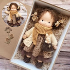 Handmade Waldorf Doll in Natural Materials – 30 cm