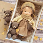 Handmade Waldorf Doll in Natural Materials – 30 cm